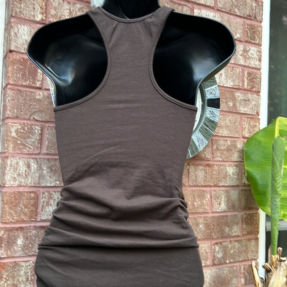 New Michael Stars Racer Back Ruched Midi Dress Oxide Size XS - Picture 6 of 10